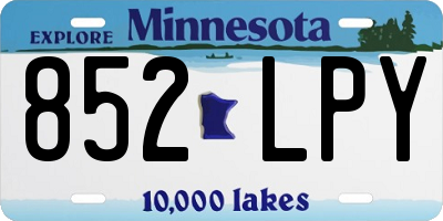 MN license plate 852LPY