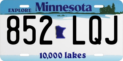 MN license plate 852LQJ