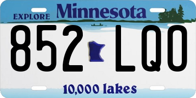 MN license plate 852LQO
