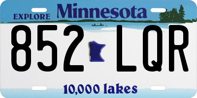 MN license plate 852LQR