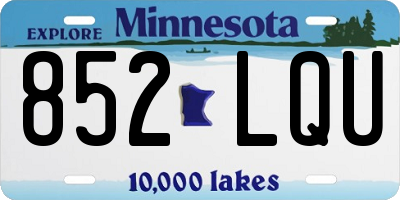 MN license plate 852LQU