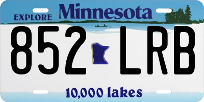 MN license plate 852LRB