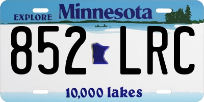 MN license plate 852LRC