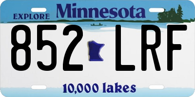 MN license plate 852LRF