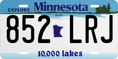 MN license plate 852LRJ