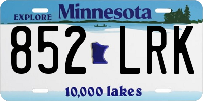 MN license plate 852LRK