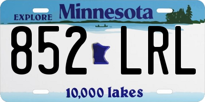 MN license plate 852LRL