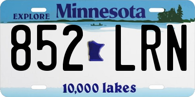 MN license plate 852LRN