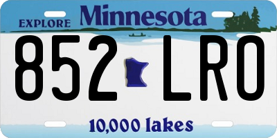 MN license plate 852LRO