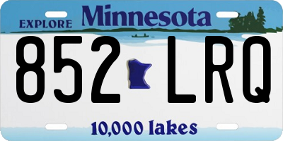 MN license plate 852LRQ