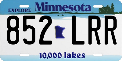 MN license plate 852LRR