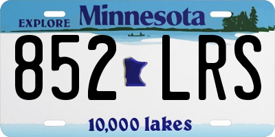 MN license plate 852LRS
