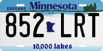 MN license plate 852LRT