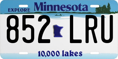 MN license plate 852LRU
