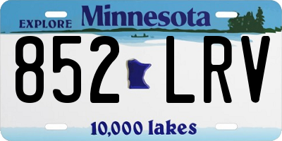 MN license plate 852LRV