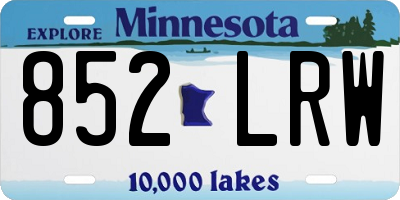 MN license plate 852LRW