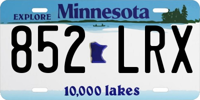 MN license plate 852LRX
