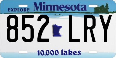 MN license plate 852LRY