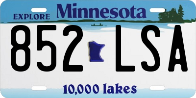 MN license plate 852LSA