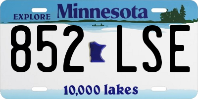 MN license plate 852LSE