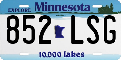 MN license plate 852LSG