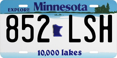 MN license plate 852LSH