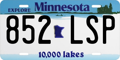 MN license plate 852LSP