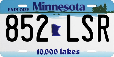 MN license plate 852LSR