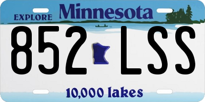 MN license plate 852LSS