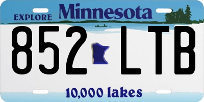 MN license plate 852LTB