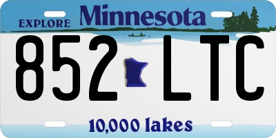 MN license plate 852LTC