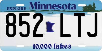 MN license plate 852LTJ