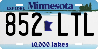 MN license plate 852LTL