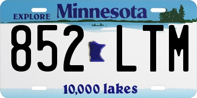 MN license plate 852LTM