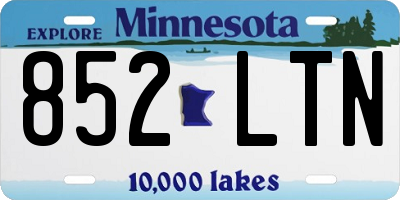 MN license plate 852LTN