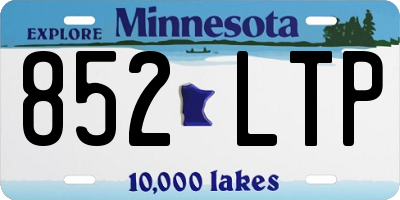 MN license plate 852LTP