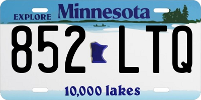 MN license plate 852LTQ