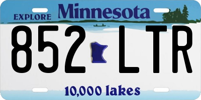 MN license plate 852LTR