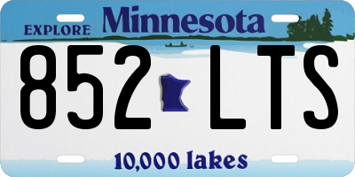 MN license plate 852LTS