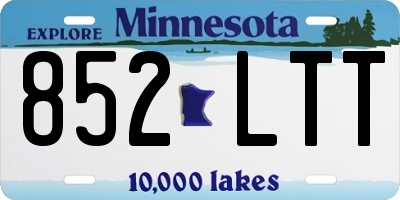MN license plate 852LTT