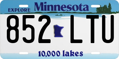 MN license plate 852LTU