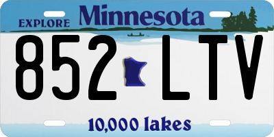 MN license plate 852LTV