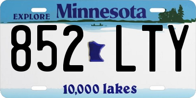 MN license plate 852LTY