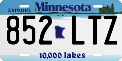 MN license plate 852LTZ