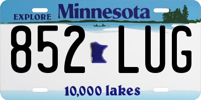 MN license plate 852LUG