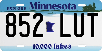MN license plate 852LUT