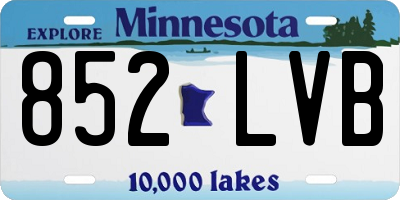 MN license plate 852LVB