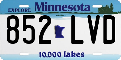 MN license plate 852LVD
