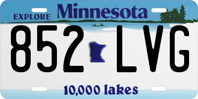 MN license plate 852LVG