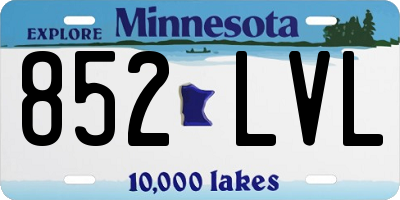 MN license plate 852LVL